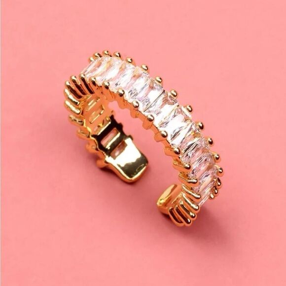 Gold Rhinestone Ring - Picture 2 of 2